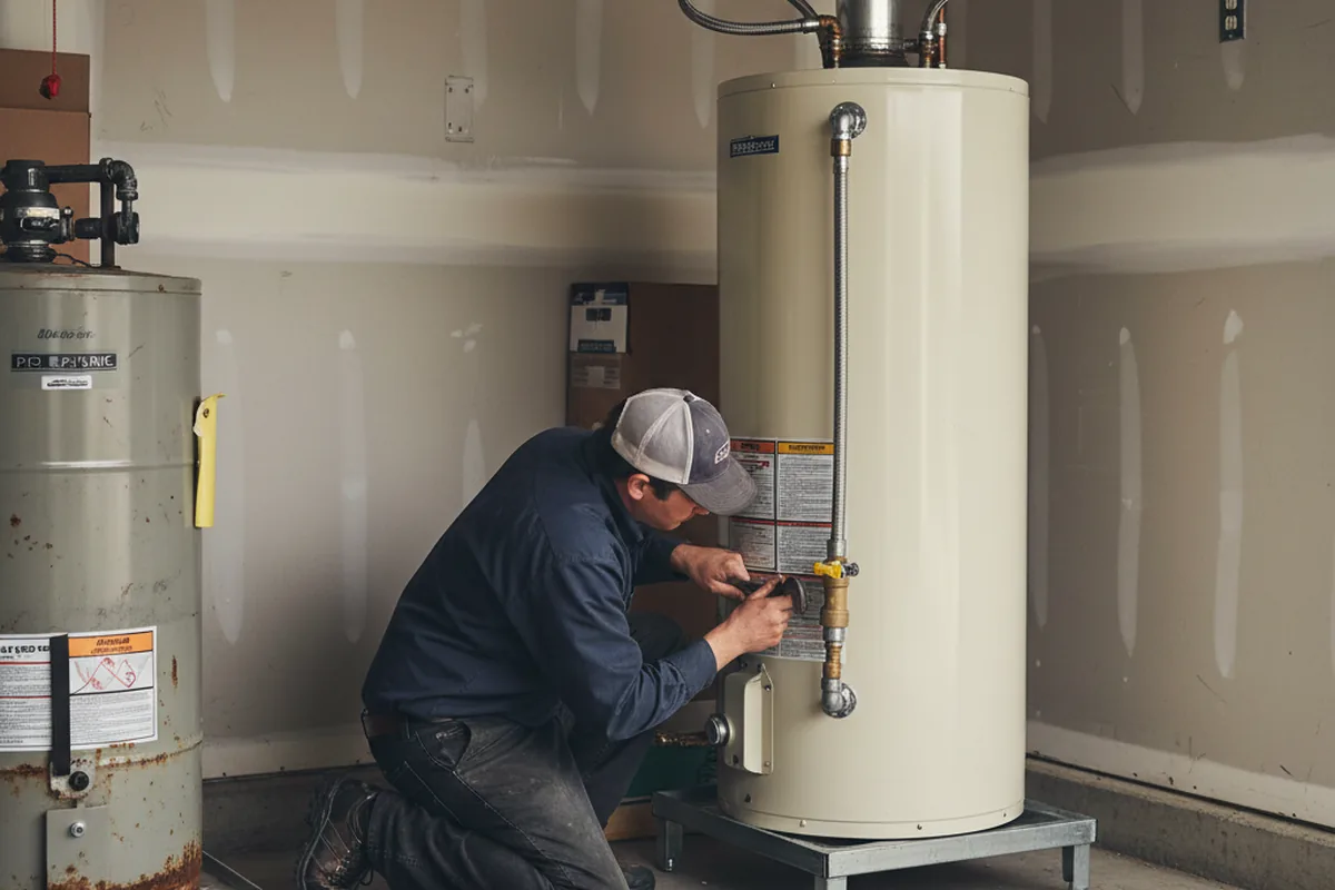 Water heater and shutoff valve replacement in Glendale Heights